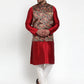Jompers Men's Black Printed Nehru Jacket ( JOWC 4014Black )