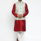 Jompers Men's Blue Embroidered Nehru Jacket ( JOWC 4016Sky )
