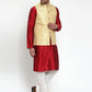Jompers Men's Yellow Embroidered Nehru Jacket ( JOWC 4016Yellow )