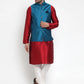 Jompers Men's Blue Woven Jacquard Nehru Jacket ( JOWC 4017Blue )