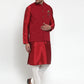 Jompers Men's Maroon Woven Nehru Jacket ( JOWC 4019Maroon )