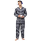 Jainish Men's Navy Blue Checked Night Suits ( GNS 001Navy-White )