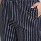 Jainish Men's Navy Cotton Striped Night Suits ( GNS 002Navy )