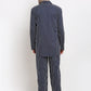 Jainish Men's Navy Cotton Striped Night Suits ( GNS 002Navy )
