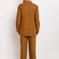 Jainish Men's Mustard Cotton Solid Night Suits ( GNS 003Mustard )