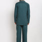 Jainish Men's Teal Cotton Solid Night Suits ( GNS 003Teal )