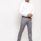 Jainish Men's Grey Cotton Striped Formal Trousers ( FGP 255Grey )