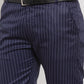 Jainish Men's Blue Cotton Striped Formal Trousers ( FGP 255Navy-Blue )