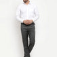 Jainish Men's Green Cotton Striped Formal Trousers ( FGP 255Olive )