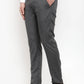 Jainish Men's Black Cotton Solid Formal Trousers ( FGP 256Charcoal )