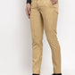 Jainish Men's Beige Cotton Solid Formal Trousers ( FGP 258Beige )