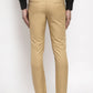 Jainish Men's Beige Cotton Solid Formal Trousers ( FGP 258Beige )