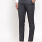 Jainish Men's Black Cotton Solid Formal Trousers ( FGP 258Charcoal )
