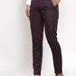Jainish Men's Purple Cotton Solid Formal Trousers ( FGP 258Purple )