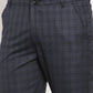 Jainish Men's Black Cotton Checked Formal Trousers ( GP 259Black )