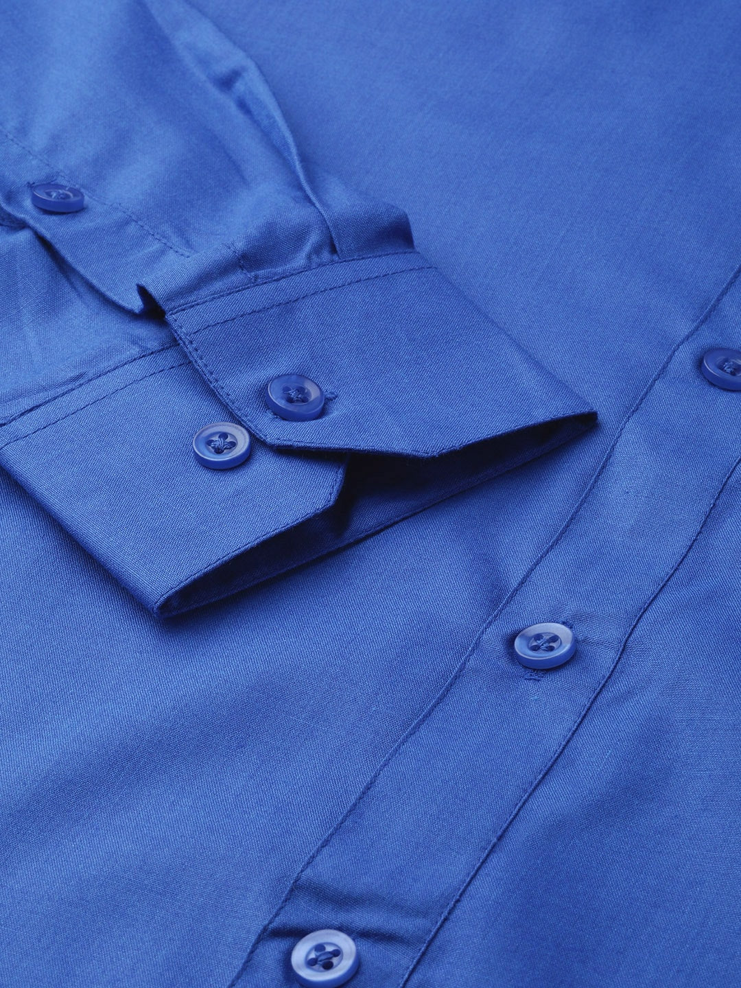 Jainish Men's Cotton Solid Royal Blue Formal Shirt's ( SF 361Royal )