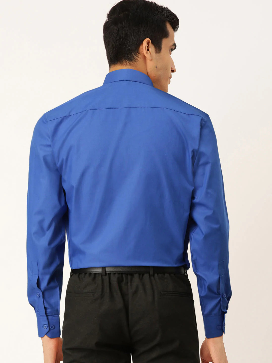 Jainish Men's Cotton Solid Royal Blue Formal Shirt's ( SF 361Royal )