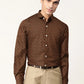 Jainish Brown Men's Cotton Printed Formal Shirts ( SF 716Coffee )