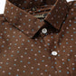 Jainish Brown Men's Cotton Printed Formal Shirts ( SF 716Coffee )