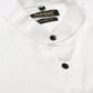 Jainish White Men's Cotton Solid Mandarin Collar Formal Shirts ( SF 726White )