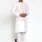 Jompers Men's Solid Dupion Kurta Pajama with Embroidered Nehru Jacket ( JOKPWC OW-D 4012Pink )