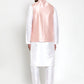 Jompers Men's Solid Dupion Kurta Pajama with Embroidered Nehru Jacket ( JOKPWC OW-D 4012Pink )