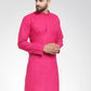 Men Pink & White Solid Kurta Only ( KO 532 Pink )