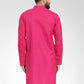 Men Pink & White Solid Kurta Only ( KO 532 Pink )