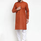 Jompers Men Brown Chikan Kurta with Churidar ( JOKP 561 Brown )