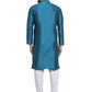 Jompers Men's Peacock Jacquard Kurta Payjama Sets  ( JOKP 589 Peacock )