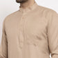 Jompers Men Light-Brown & White Solid Kurta Only ( KO 611 Light-Brown )