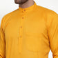 Jompers Men Mustard Yellow & White Solid Kurta with Churidar ( JOKP 611 Mustard )