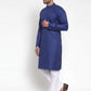 Jompers Men Royal-Blue & White Solid Kurta Only ( KO 611 Royal )