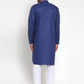 Jompers Men Royal-Blue & White Solid Kurta Only ( KO 611 Royal )