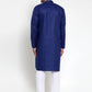 Jompers Men's Royal Blue Cotton Solid Kurta Payjama Sets ( JOKP 611 Royal )