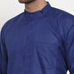 Jompers Men Royal-Blue & White Solid Kurta Only ( KO 611 Royal )