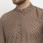 Jompers Men Grey Cotton Printed Kurta with Pyjamas ( JOKP 614 Grey )