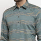 Jompers Men Green & White Woven Design Kurta with Pyjamas ( JOKP 621 Green )