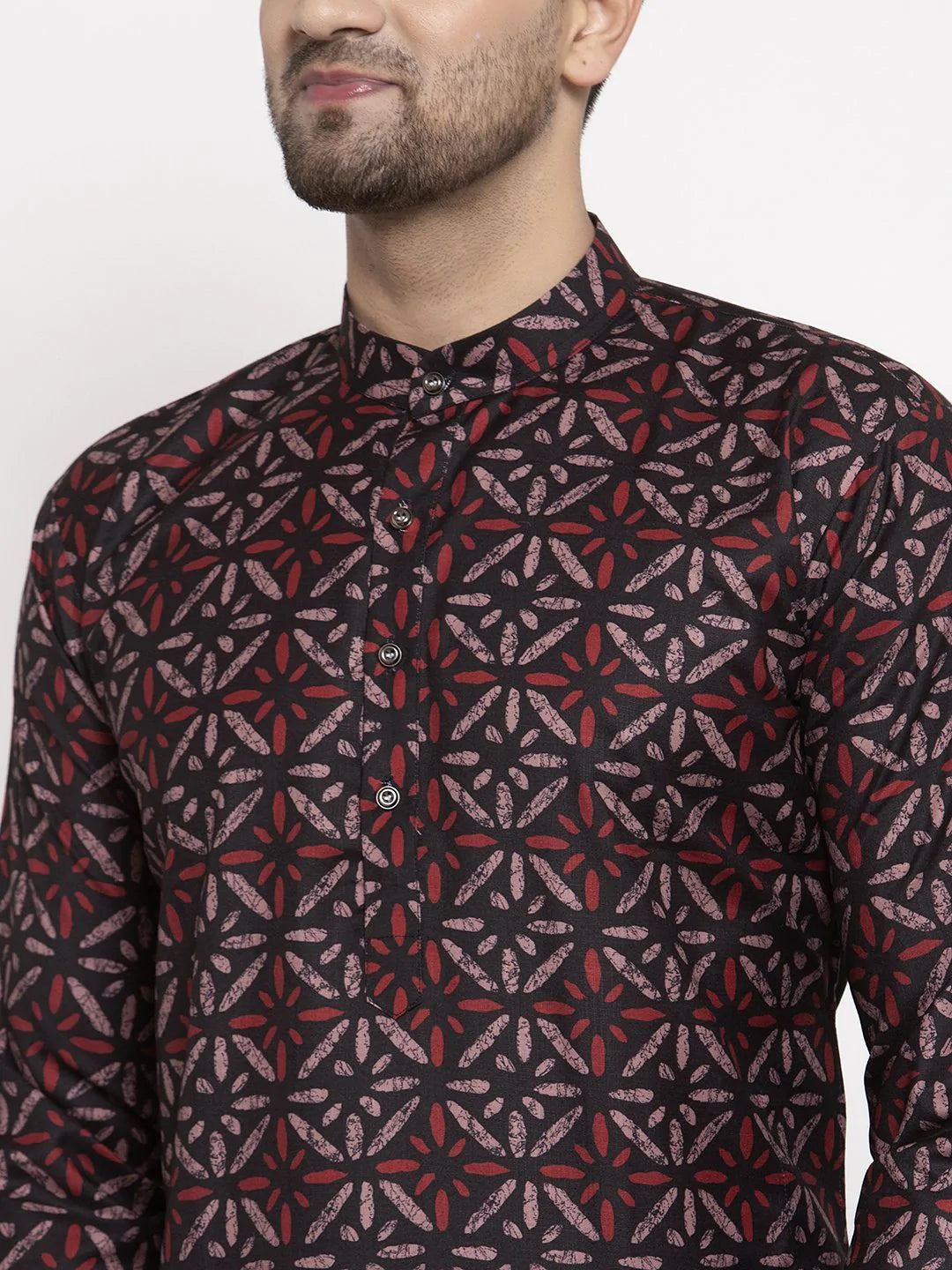 Jompers Men Brown Printed Kurta Only ( KO 623 Brown )