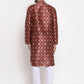 Jompers Men Maroon Printed Kurta Only ( KO 624 Maroon )