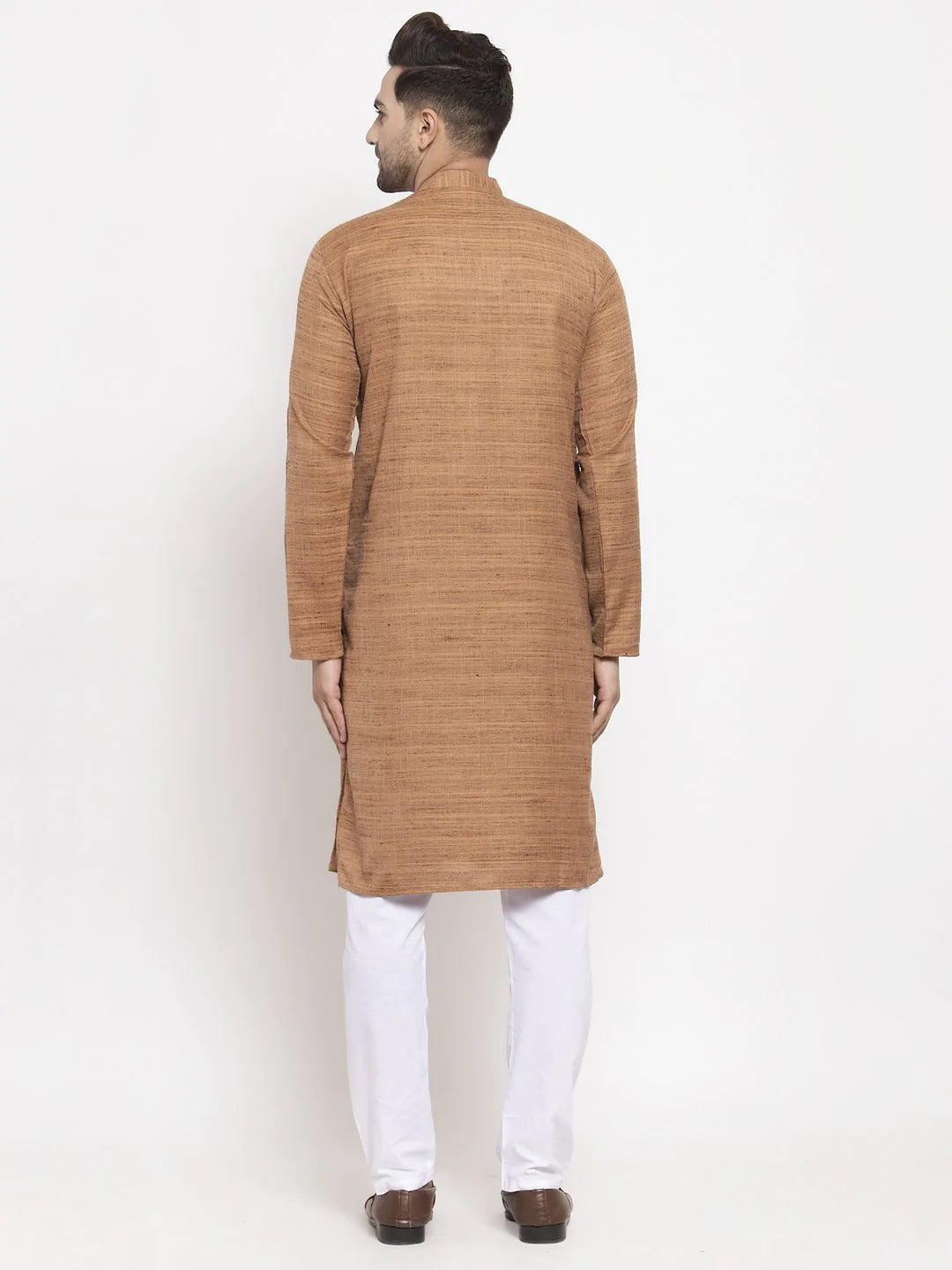 Jompers Men Brown Self Design Kurta Only ( KO 625 Brown )