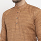 Jompers Men Brown Self Design Kurta Only ( KO 625 Brown )