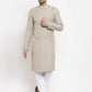 Jompers Men Grey Self Design Kurta Only ( KO 625 Grey )