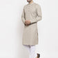 Jompers Men Grey Self Design Kurta Only ( KO 625 Grey )