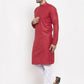 Jompers Men Maroon Self Design Kurta Only ( KO 625 Maroon )