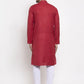 Jompers Men Maroon Self Design Kurta Only ( KO 625 Maroon )