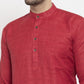 Jompers Men Maroon Self Design Kurta Only ( KO 625 Maroon )