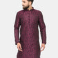 Men Purple & Black Self Design Kurta Only ( KO 517 Purple )