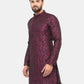 Men Purple & Black Self Design Kurta Only ( KO 517 Purple )