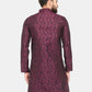 Men Purple & Black Self Design Kurta Only ( KO 517 Purple )